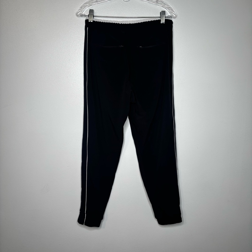 Athleta Pants Women’s Sz 6 Brooklyn Jogger Black White Side Stripe 566705 - Picture 6 of 10